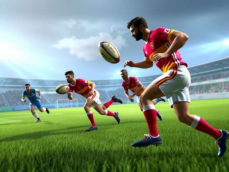 Delhi Rugby Gladiators game screenshot showing players in action